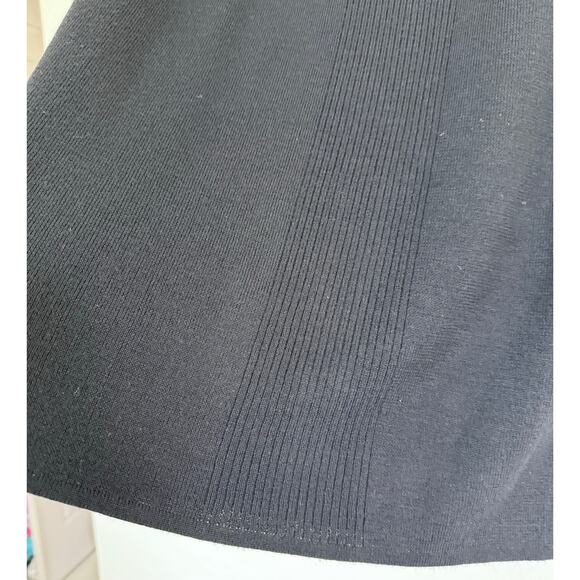 DIANE FREIS vintage y2k 90s 100% Cashwool black textured classic pencil skirt - Picture 4 of 6